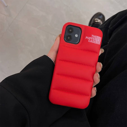 Silicone Puffer Back Cover For Apple iPhone Series