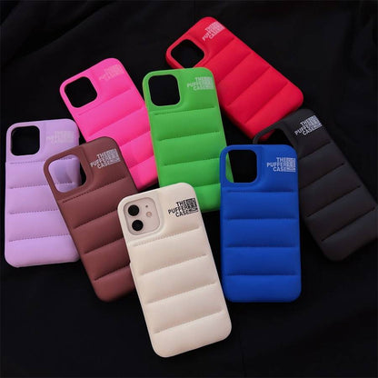 Silicone Puffer Back Cover For Apple iPhone Series